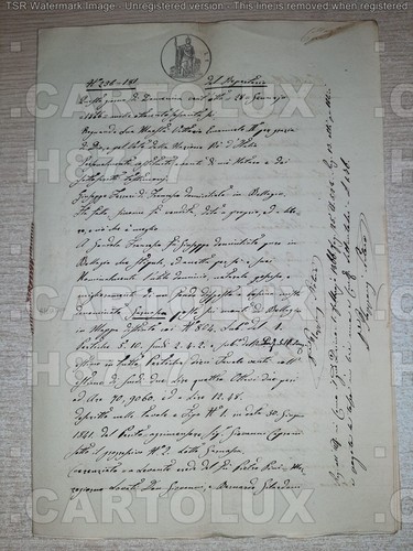 H8717 documento antico 1866 - documento,