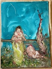 quadro olio su tela autore M