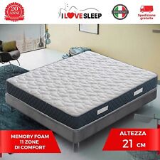 Materasso Memory 11 Zone Differenziate H 21 cm 80 90 120 140 160 180 190 200