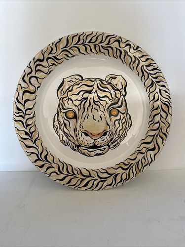 Piatto ceramica maiolica - , tigre