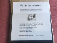 ITALIA 1989 FOGLIETTO CHARLIE CHAPLIN NUOVO PERFETTO NUMERATO RARO 