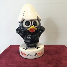 Statuetta ceramica pubblicitaria Calimero Ava come lava