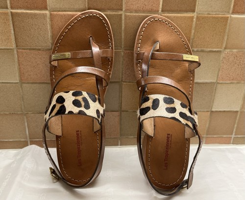 Sandales marron motif - marron, &