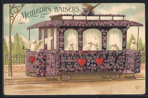 Cartolina colombe bianche - cartolina,