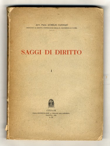 Saggi diritto volume i - saggi, i.