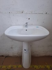 Lavabo Con Colonna, completo di sifone e rubinetto. Articolo nuovo con etichetta
