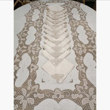 Tovaglia Pizzo Di Burano con tovaglioli - Vintage - Cucina, sala Murano Italy