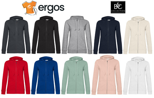 Felpa leggera zip intera - b&c,