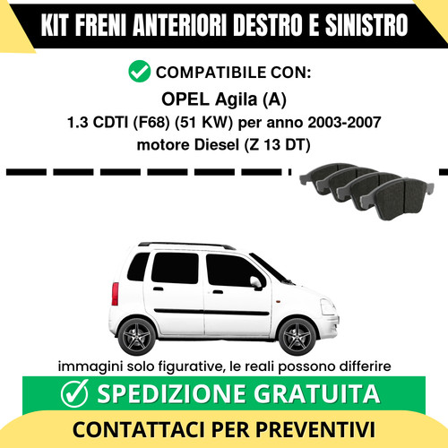 Pastiglie freno anteriori per - pastiglie,