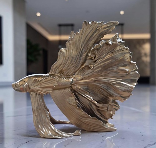 Decorazione statua pesce betta