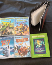 DVD ORIGINALI 5 FILM ANIMAZIONE PER BAMBINI VARI TITOLI + PORTA DVD