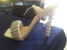 Sandali donna tacco di perle