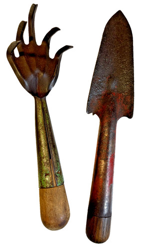 Antique steel hand - , garden