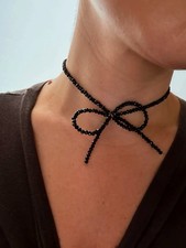 Collana Choker Nera Pietre Di