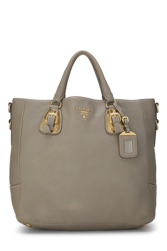 Prada grey vitello daino sacca - vitello,