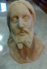 Testa terracotta Cristo Gesù