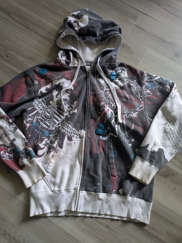 Felpa con cappuccio zip y2k - felpa,