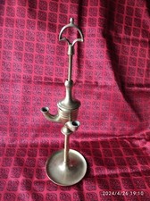 Antica Lanterna A Olio Fiorentina In Ottone Originale