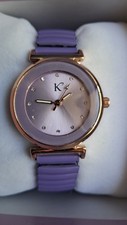 Orologio Donna Cinturino Elegante Viola Quadrante Color Perla Le Kikke