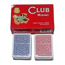 CARTE DA GIOCO MODIANO CLUB PER POKER, BRIDGE, RAMINO, SCALA 40