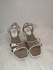 Sandali Pollini Vintage; in Pelle e Stoffa - Numero 38. 