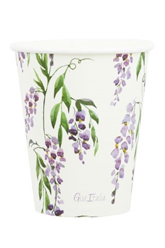 Bicchieri fiori glicine 250 - bicchieri,