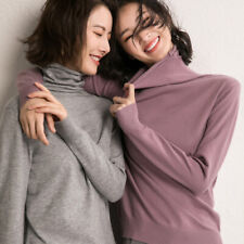 Maglione Sottile In Maglia Con Collo Alti Da Donna Maglietta Slim Di Base