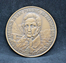 Medaglia San Marino 1973 Alessandro Manzoni Bronzo 86,5 Grammi (C.00)