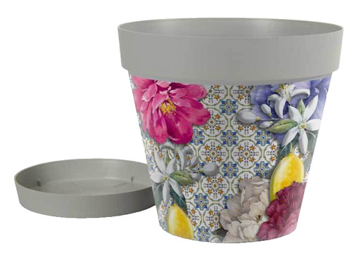 Vaso fioriera con - con, sottovaso