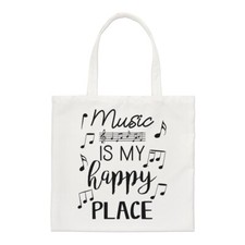 Music Is My Happy Posto Regolare Borsa Grande Rock Musicista Pianoforte Chitarra
