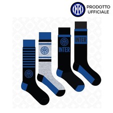 Calze 4 paia bambino ragazzo dell'Inter in spugna di cotone sportive prodotto uf
