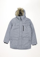 Cappotto parka blu con