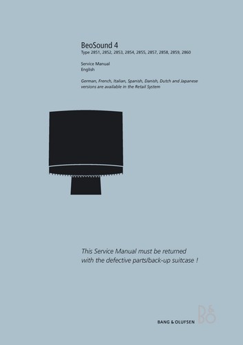 Manuale servizio bang - manuale, di