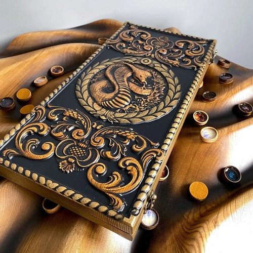 Set backgammon intagliato - backgammon,