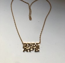 Collana placcata oro Bape