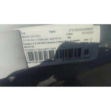 CAMBIO COMPL. PER FIAT BRAVO (07-14) 1.9 16V MJT (110KW) BER. 5P/D/1910CC 2007