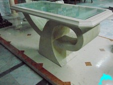 TAVOLINO DA DIVANO IN TRAVERTINO ROMANO CON CRISTALLO SCONTO 20%