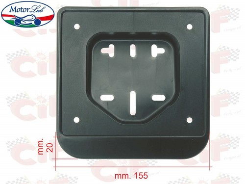 Porta targa plastica nero - targa,