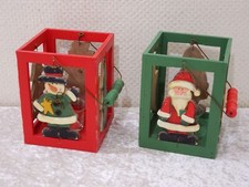 2 X Portacandele In Legno