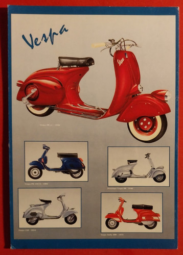 Cartolina vespa miloano c - miloano, (