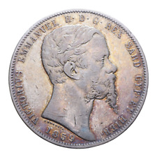 5 LIRE 1859 GENOVA RARA VITT