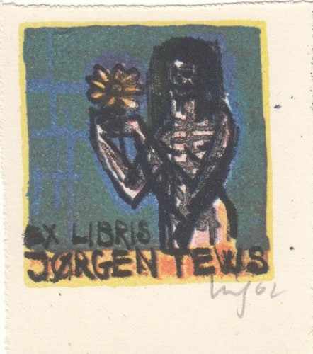 Exlibris bookplate litografia - bookplate,