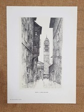 Trento Chiesa Santa Maria Maggiore Disegno di R. Iras Baldessari Tavola del 1954