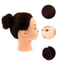 Capelli Sintetici Lunghi Styling Parrucchiere Allenamento Testa 38 cm