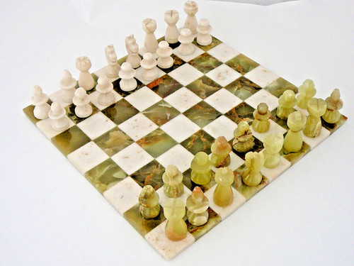 Scacchiera onice vintage - scacchiera,