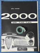 Rara Pubblicità ALFA ROMEO 2000 Spider 2 Posti/2 Porte del 1960