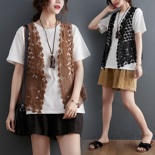 Cardigan donna pizzo cavo