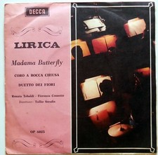 VINILE LP 45 GIRI LIRICA MADAMA BUTTERFLY CORO BOCCA CHIUSA RENATA TEBALDI 