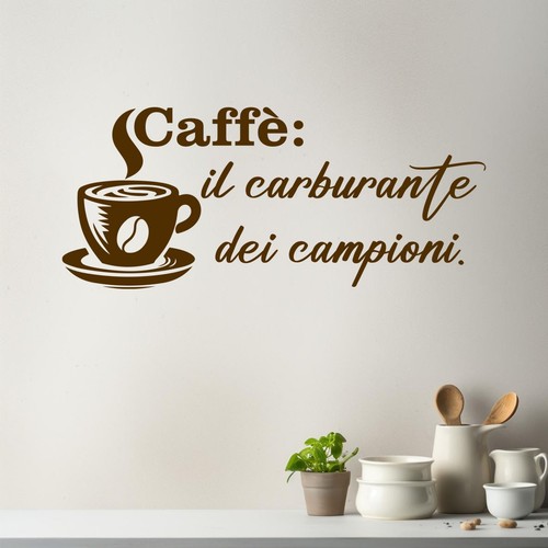 Adesivo muro frase caffè - frase,