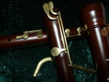 Bellissimo flauto dolce basso Mollenhauer, 4 lembi, doppio foro, manico barocco!